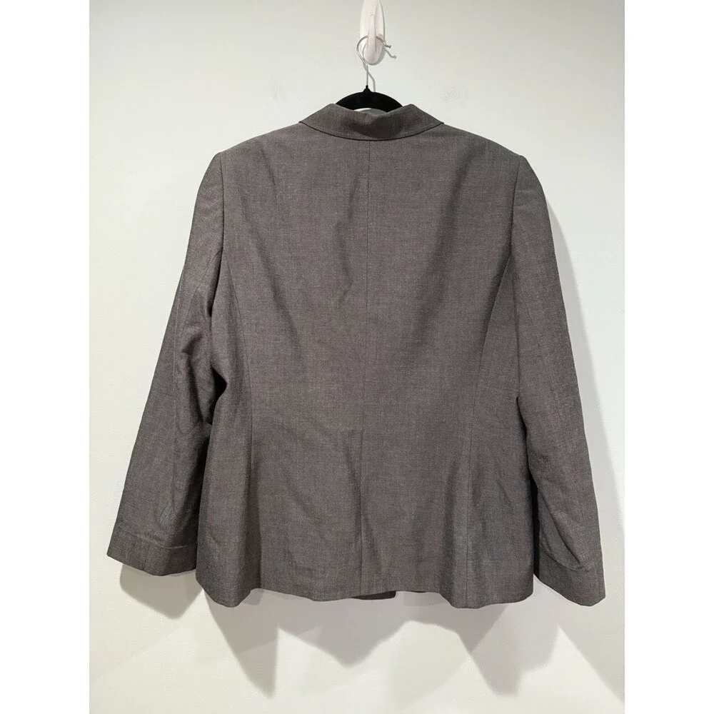 Tahari Blazer Womens 16 Gray Jacket Suit Separate Career Office Work Business
